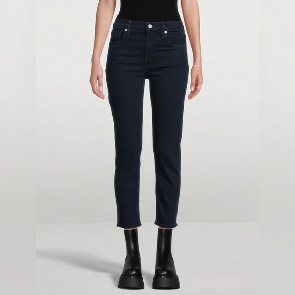 Citizens of Humanity Isola Cropped Straight Jeans 34 Chamber Wash NWT - Picture 12 of 14